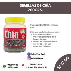 Semilla de Chia 200grs.