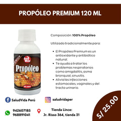 PROPÓLEO PREMIUM 120 ML | Infecciones respiratorias.