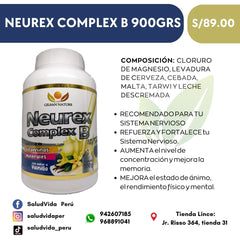Neurex Complex B - 900g - Concentración y Memoria