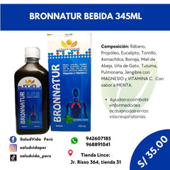 BRONNATUR 345ML JARABE | Infecciones respiratorias.