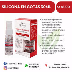 SILICONA EN GOTAS ANTI FRIZZ 30ml.