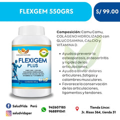 FLEXIGEM PLUS 550grs. - fortalece huesos, tendones, ligamentos y articulaciones.