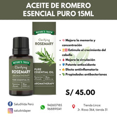 Aceite Esencial de Romero 15ml. Natures Truth