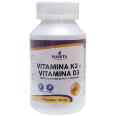 VITAMINA K2 + D3 100 CÁPSULAS 500MG |Huesos, cardiovascular