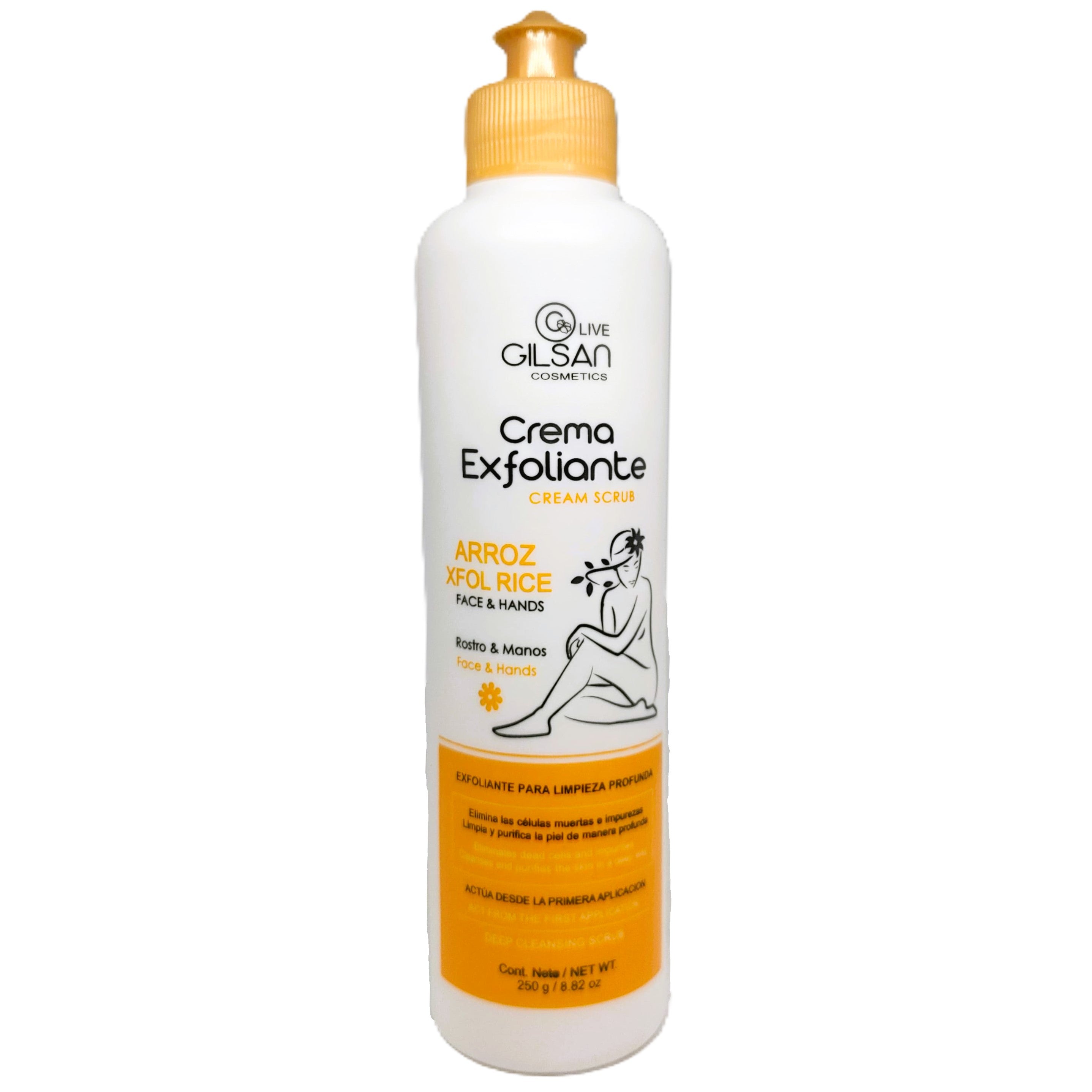 CREMA EXFOLIANTE DE ARROZ PARA ROSTRO Y MANOS 250GRS | Remueve células muertas. - Salud Vida Peru