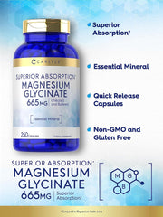 Glicinato de magnesio (absorción superior) 665 mg | 250 cápsulas