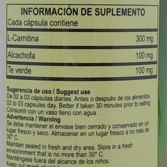 L-Carnitina en Cápsulas 500 mg x 90 u