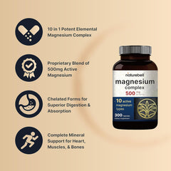 Magnesio Complex 500mg, 300 Cápsulas