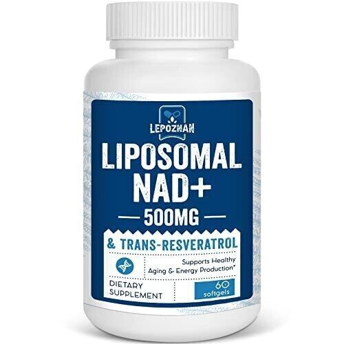 Liposomal NAD + 500 mg + trans-resveratrol 300 mg, absorción superior