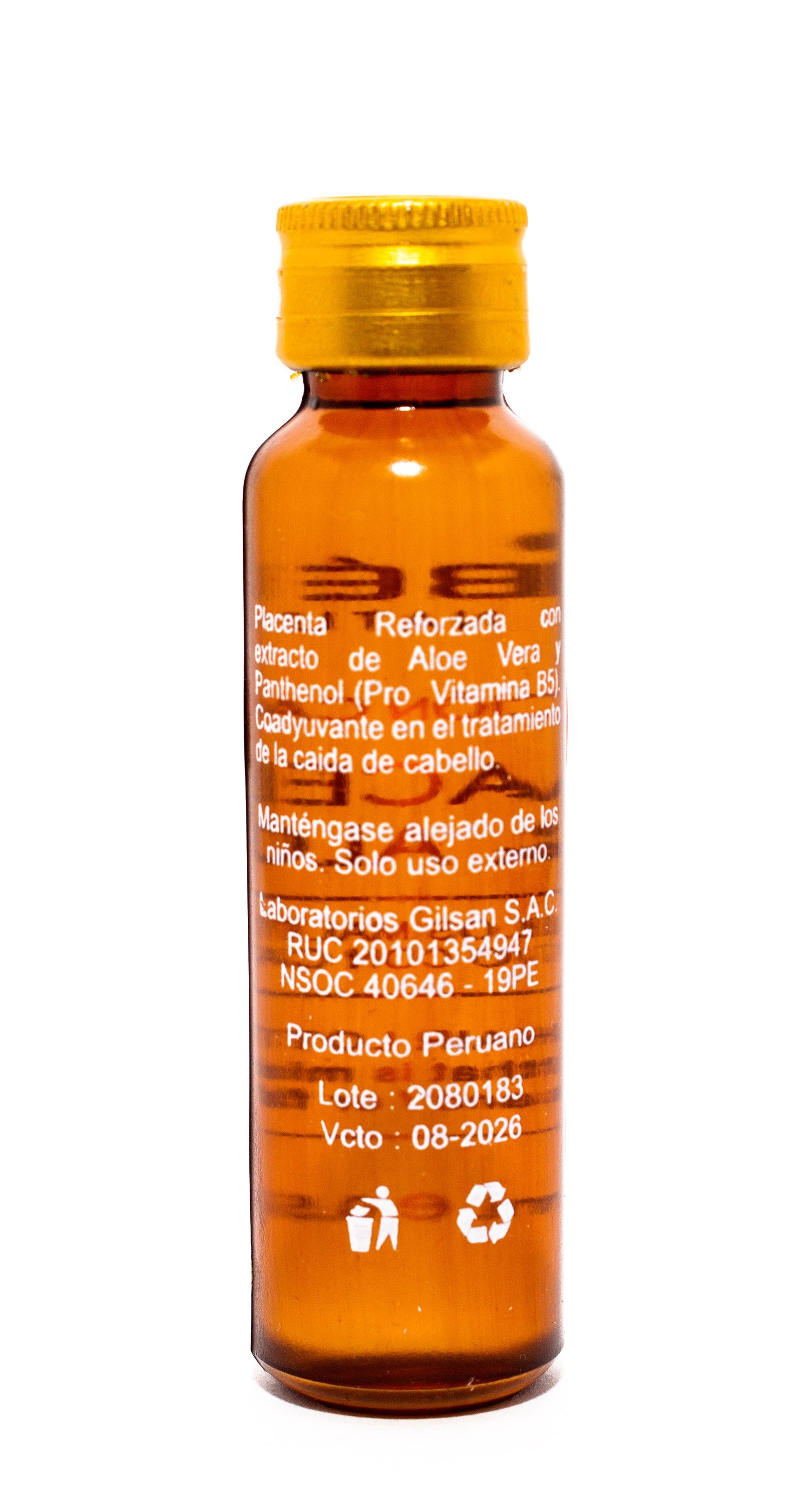 LOCIÓN CAPILAR PLACENTA & ALOE -TRATAMIENTO DE LA CAIDA DEL CABELLO 15 mL – Caja x 12 - Salud Vida Peru