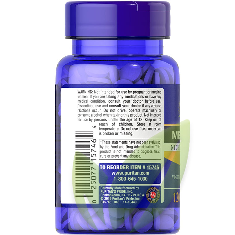 MELATONINA 5MG 120 TABLETAS RECUBIERTAS | Sueño, Antioxidante, Pérdida de peso. - Salud Vida Peru
