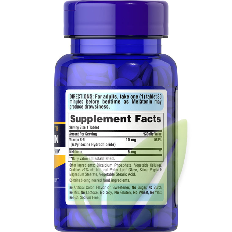 MELATONINA 5MG + B6, 120 TABLETAS RECUBIERTAS | Sueño, Antioxidante, Pérdida de peso. - Salud Vida Peru
