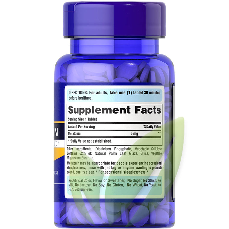 MELATONINA 5MG 120 TABLETAS RECUBIERTAS | Sueño, Antioxidante, Pérdida de peso. - Salud Vida Peru