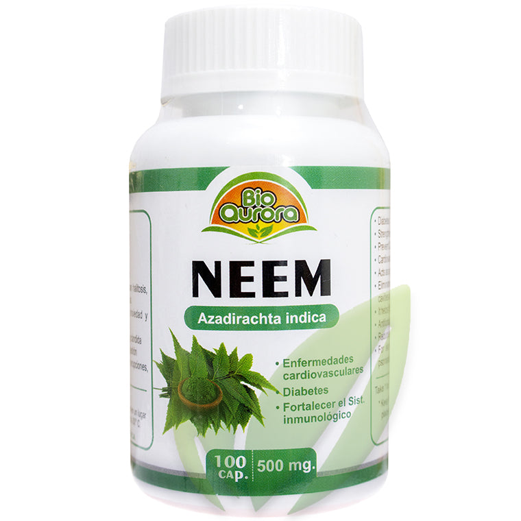 NEEM 100 CÁPSULAS 500MG | Diabetes, Cáncer, Estrés, Ansiedad, Depresión. - Salud Vida Peru
