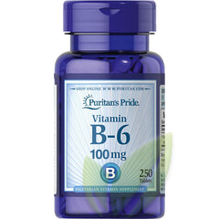 Vitamina B6 100 mg | 250 tabletas