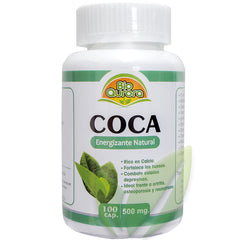 COCA HOJAS 100 CÁPSULAS 500MG | Energizante, Huesos, Digestivo, Artritis, Estrés. - Salud Vida Peru