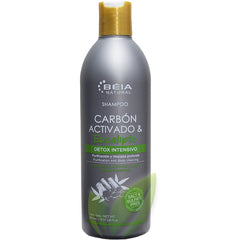 Shampoo carbón activado y eucalipto sin sal ni sulfatos (cabello graso) | 500 ml - Salud Vida Peru