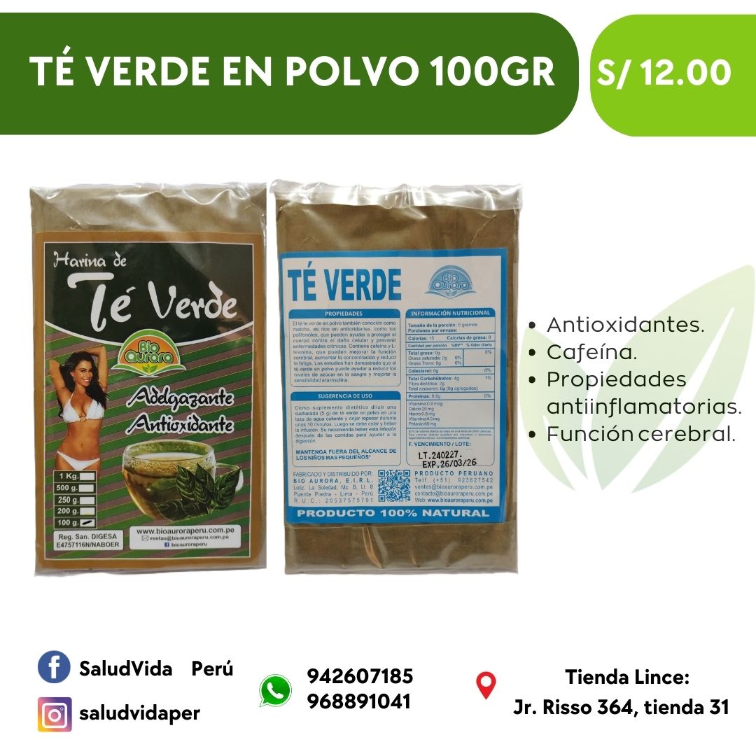 TÉ VERDE HARINA 100GRS.