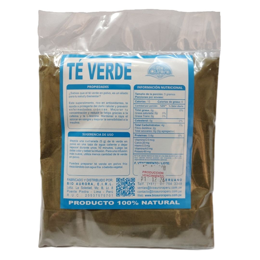 TÉ VERDE HARINA 200GRS.