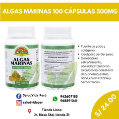 Algas Marinas 500 mg | 100 cápsulas