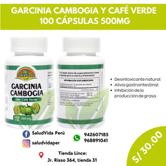 Garcinia cambogia 500 mg | 100 cápsulas