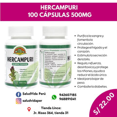 Hercampuri 500 mg | 100 cápsulas