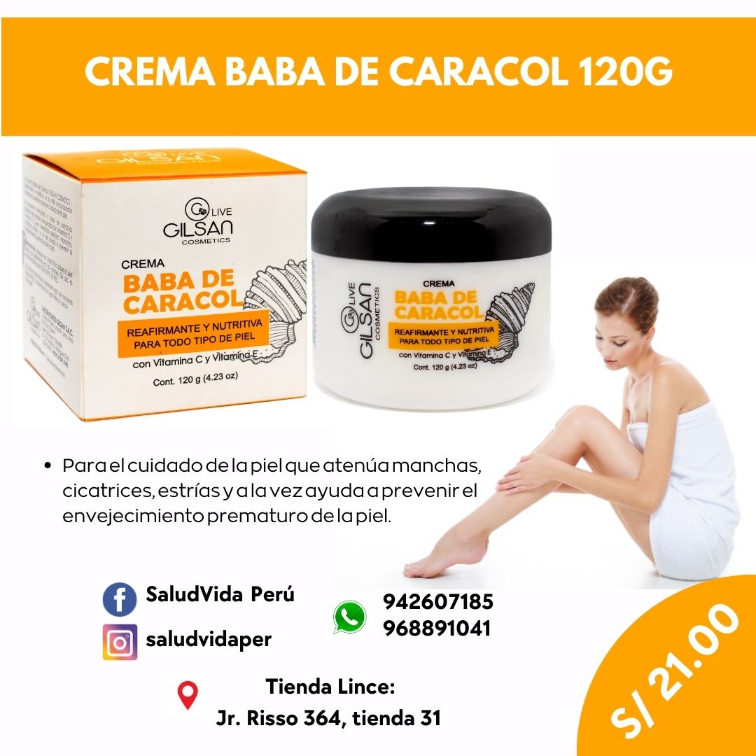 CREMA FACIAL BABA DE CARACOL pote 120grs.