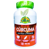 CÚRCUMA Y KIÓN CON PIMIENTA 100 CÁPSULAS 500MG | Antiinflamatorio, Antioxidante, Articulaciones, Hígado, Anticancerígeno, Diabetes.