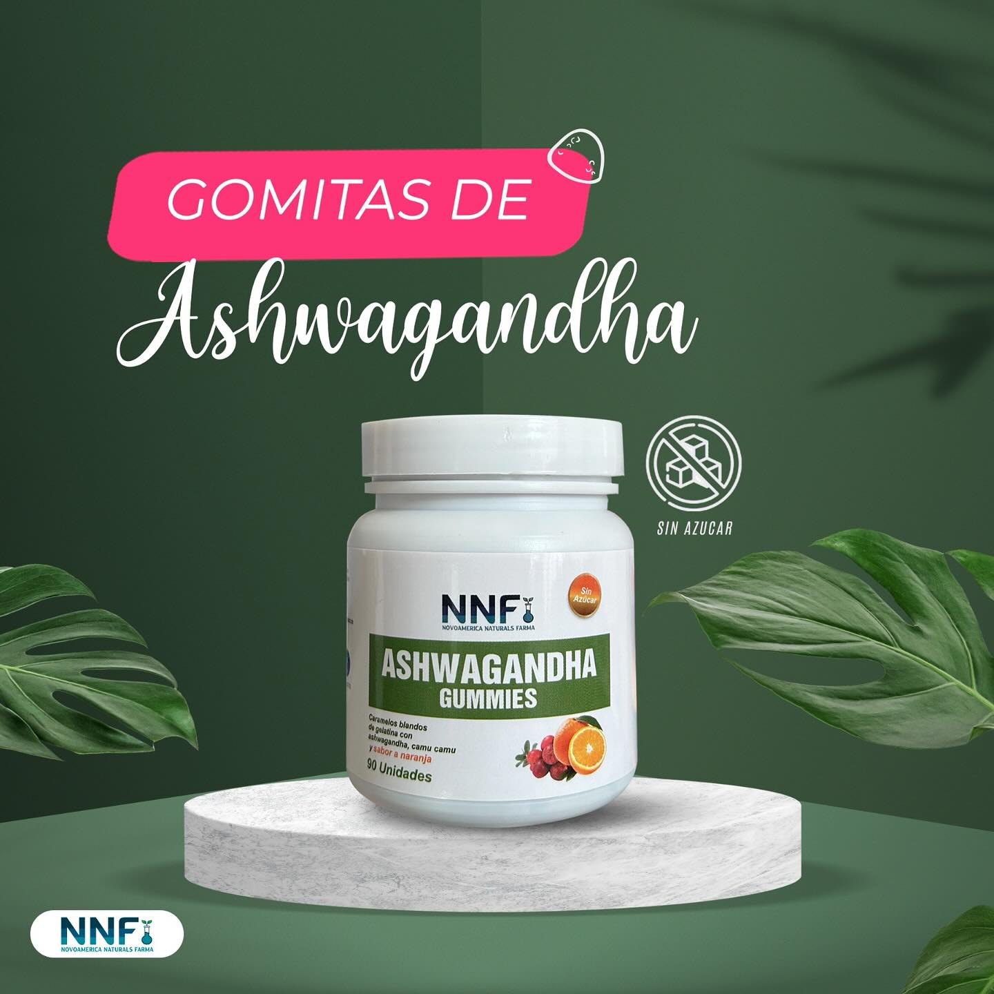 ASHWAGANDHA GOMITAS ADULTOS 90 UNIDADES | Estrés, Ansiedad, Estado de ánimo, Antioxidante.