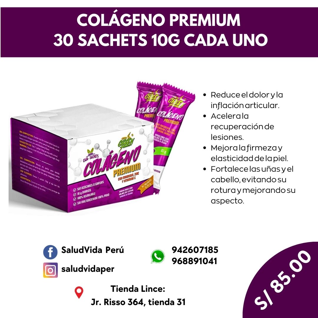 Colágeno hidrolizado premium | Caja 30 sachets - Artritis - Artrosis - Ariculaciones - Piel