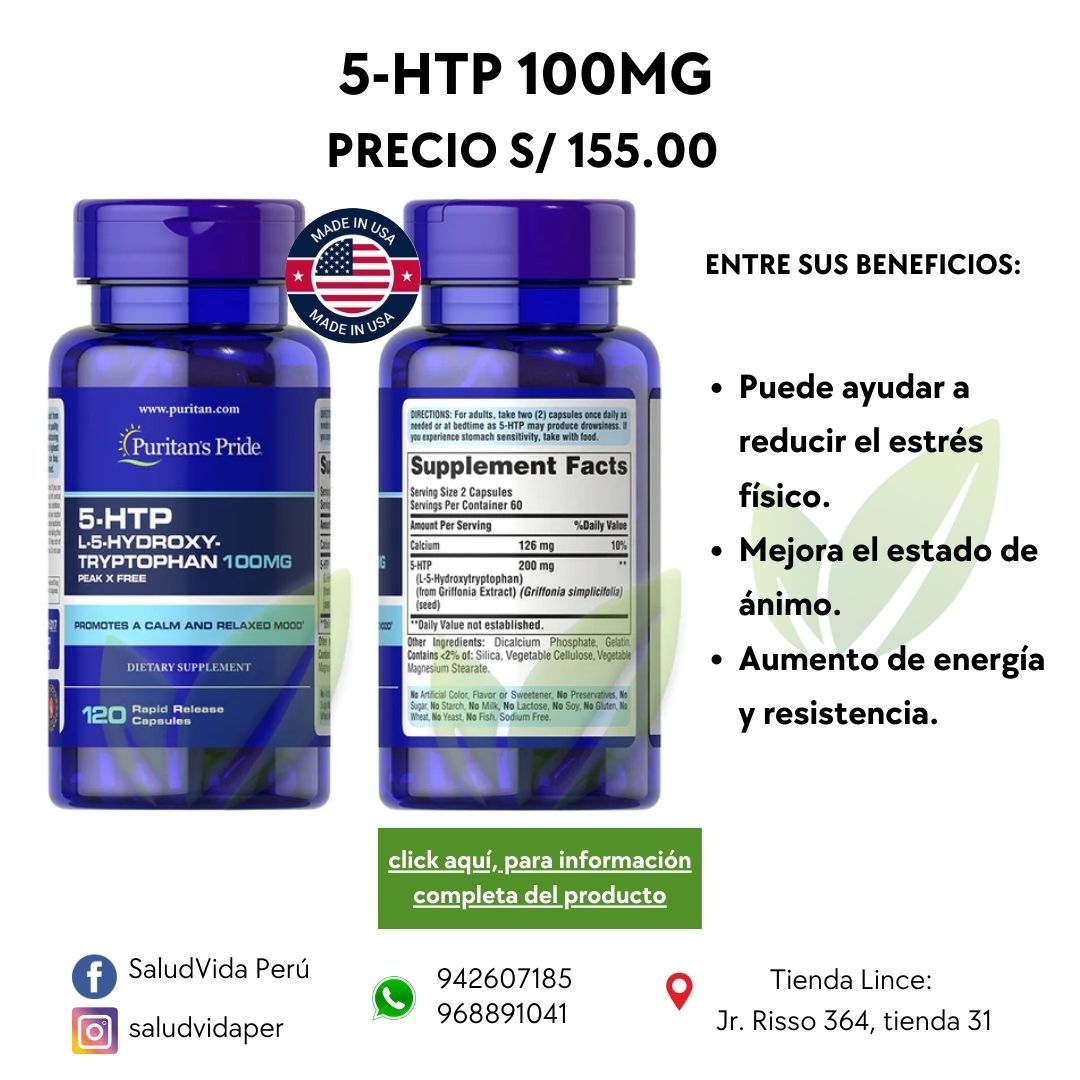 5-HTP 100 mg | 120 cápsulas |