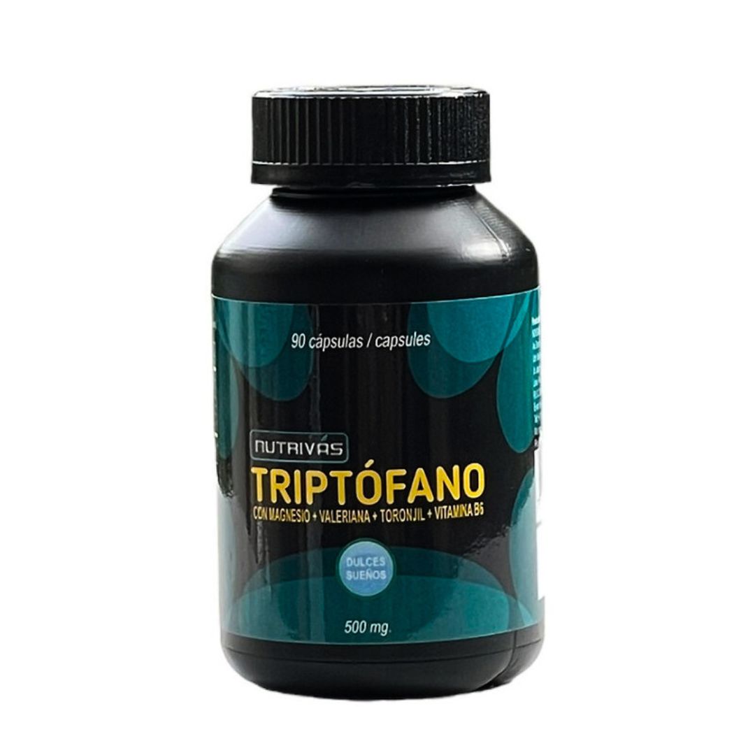 TRIPTÓFANO 300MG 90 CÁPSULAS | Estrés, Sueño, Insomnio, Serotonina, Ansiedad, Depresión.