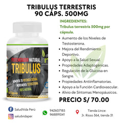 Tribulus Terrestris 90 cápsulas 500mg