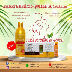 Loción Capilar Bambú yRicino + Shampoo Bambú y Ricino - Control Caída y Quiebre de cabello