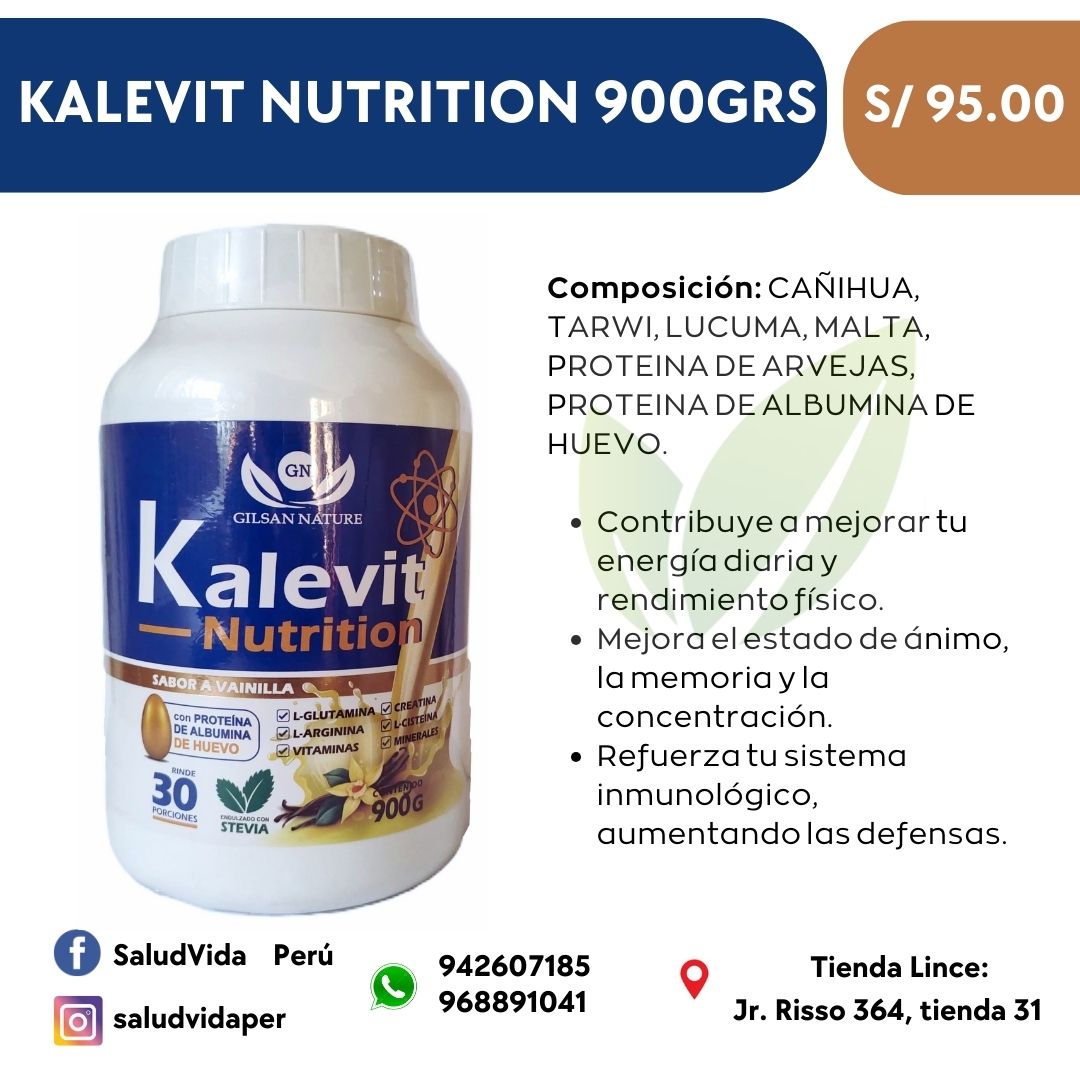 KALEVIT NUTRITION 900GRS. -  Ayuda al desarrollo y crecimiento muscular