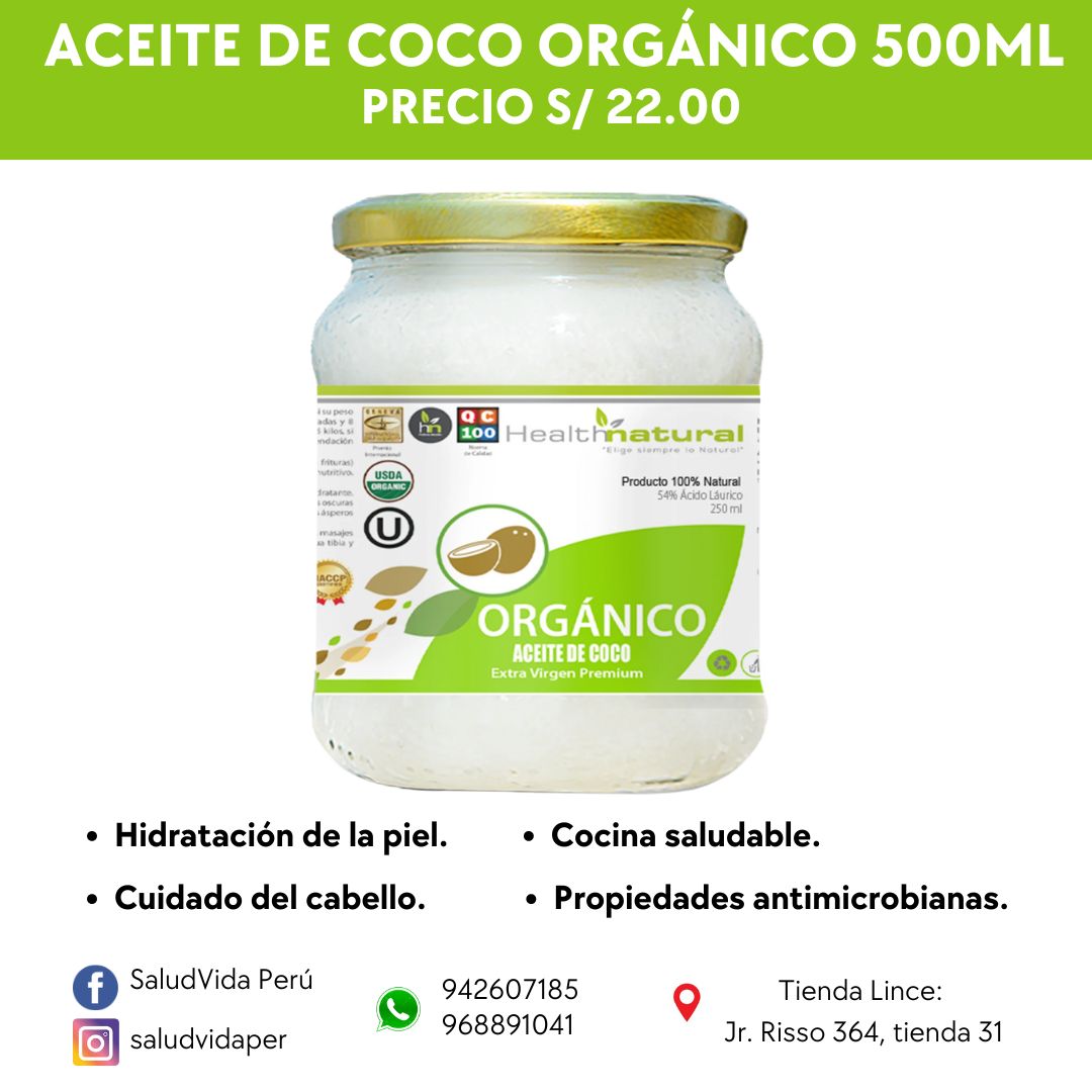 Aceite de Coco Orgánico Extra Virgen 250ml. | Sobre peso, Alzheimer, antiinflamatorio y metabolismo.