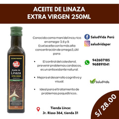 Aceite de Linaza Extra Virgen (Omega 3-6-9) | 250 ml