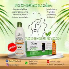 Loción Capilar + Shampoo 450ml Romero - Control Caída