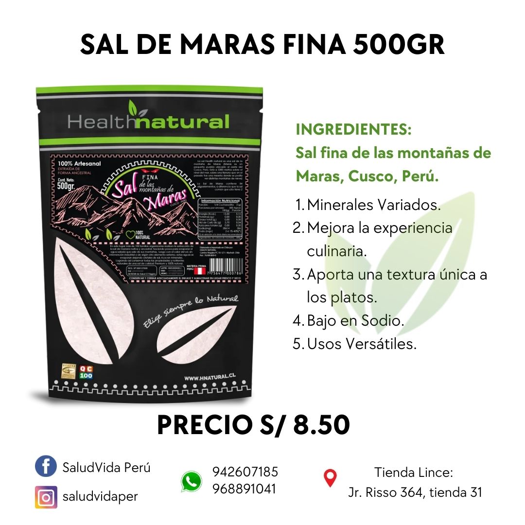 Sal de Maras fina 500grs.