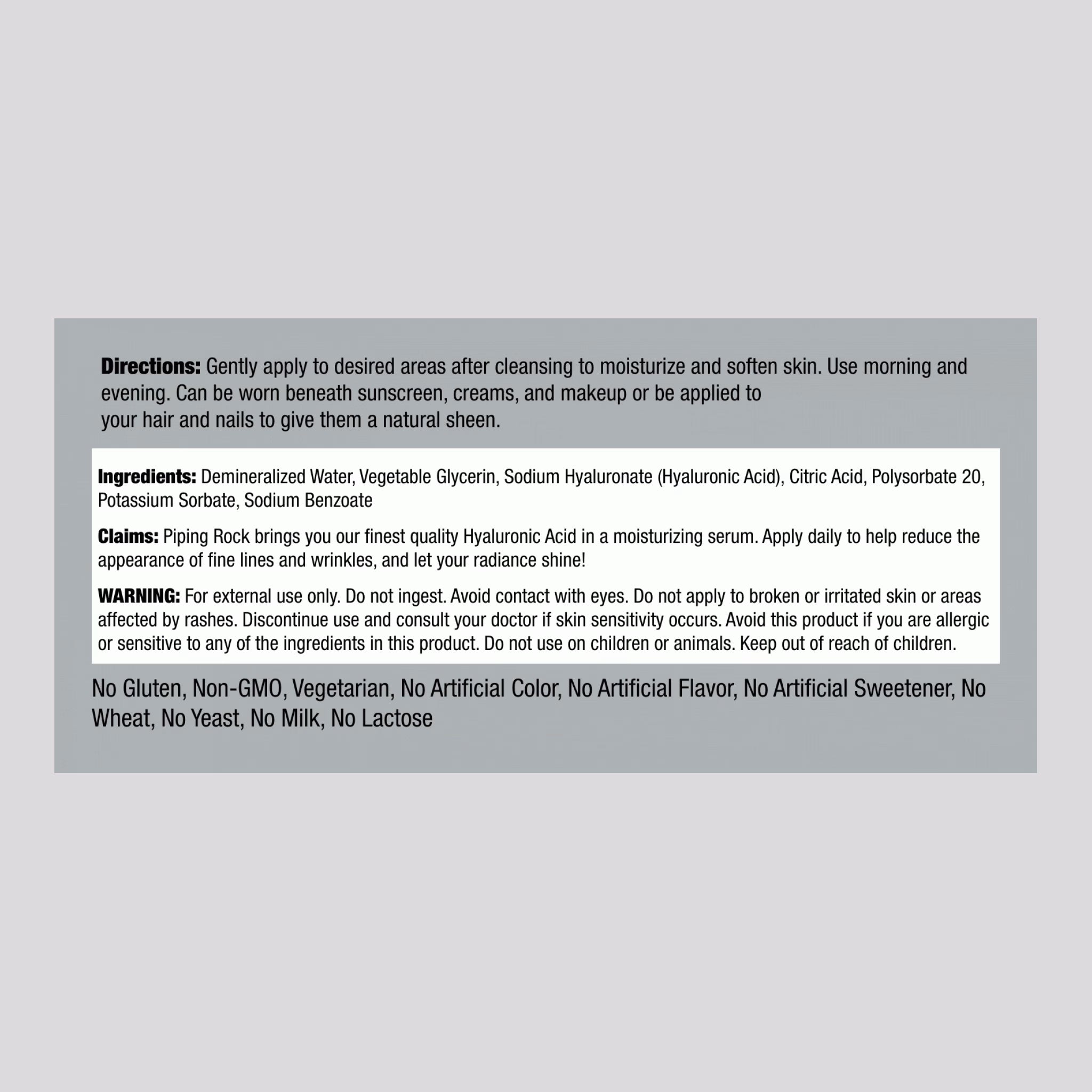 Ácido hialurónico Serum 30ml.