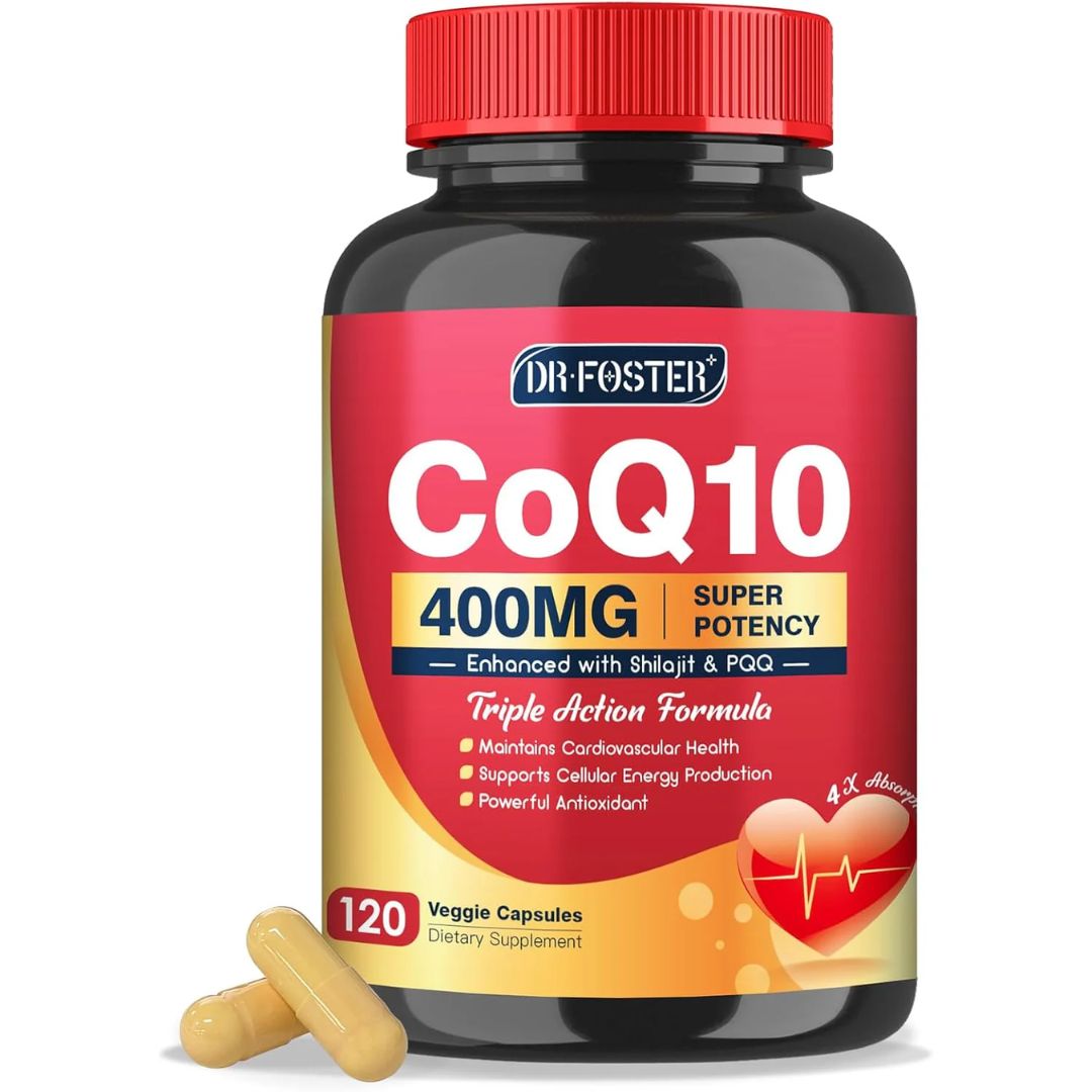 COQ-10  400MG. 120 CÁPSULAS | Presión arterial alta , Rendimiento físico, Antioxidante.