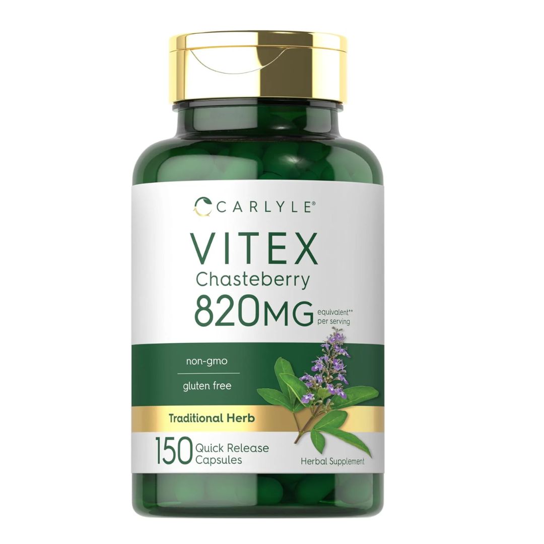 VITEX CHASTEBERRY 150 CÁPSULAS 820MG | Equilibrio hormonal, Menstruación, Fertilidad, Menopausia, Acné Hormonal.