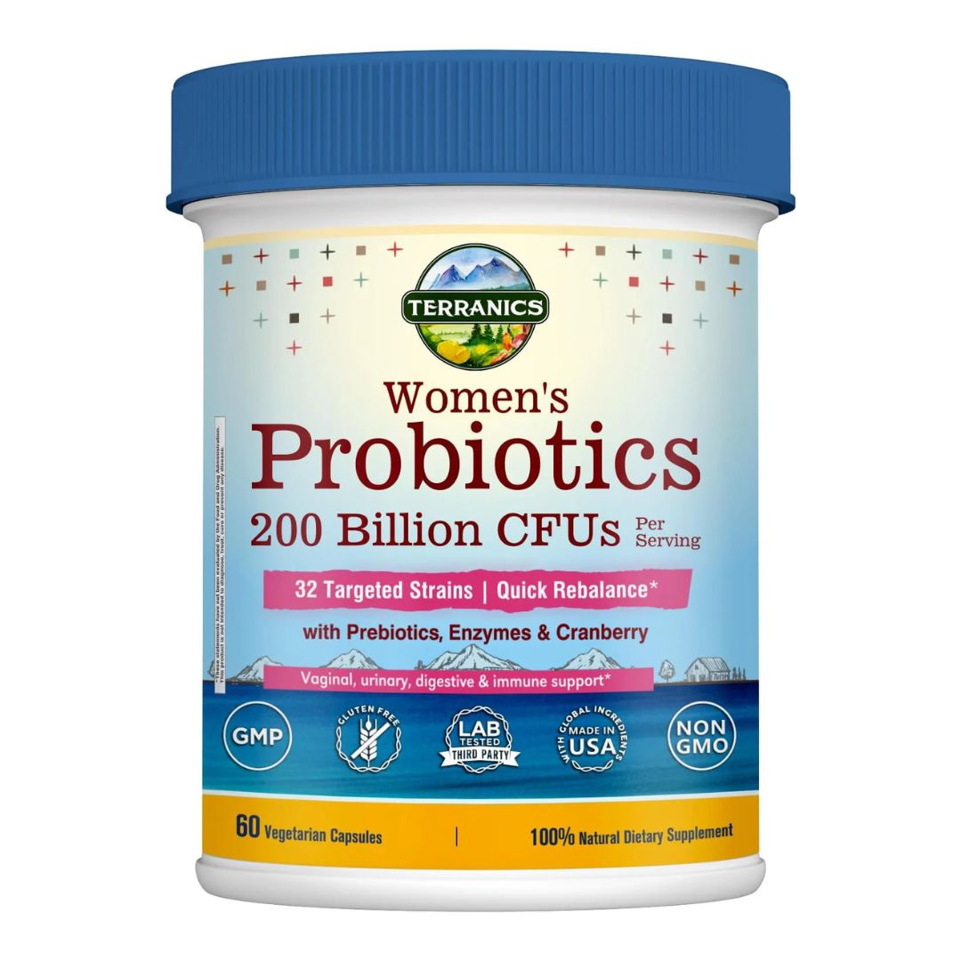 PROBIÓTICOS MUJER 200 billones  CFUs 60 CÁPSULAS VEGANAS | Flora intestinal, Candidiasis, Estreñimiento, Alergias.