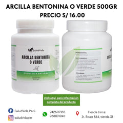 Arcilla bentonita natural (todo tipo de piel) | 500 g
