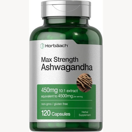 ASHWAGANDHA 4500MG P/S 120 CÁPSULAS | Estrés, Ansiedad, Sueño, Antiinflamatorio, Equilibrio hormonal.