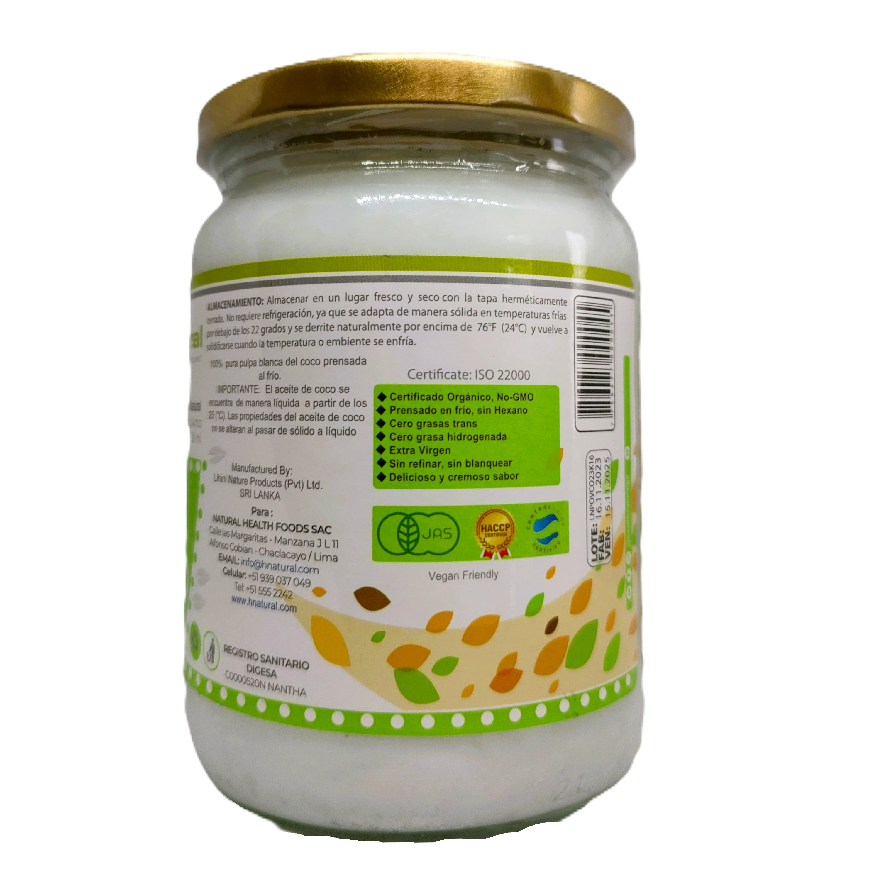 ACEITE DE COCO ORGÁNICO EXTRA VIRGEN 500ML. | Sobre peso, Alzheimer, Antiinflamatorio y Metabolismo.