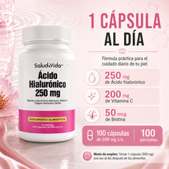Ácido Hialurónico 250mg 100 cápsulas