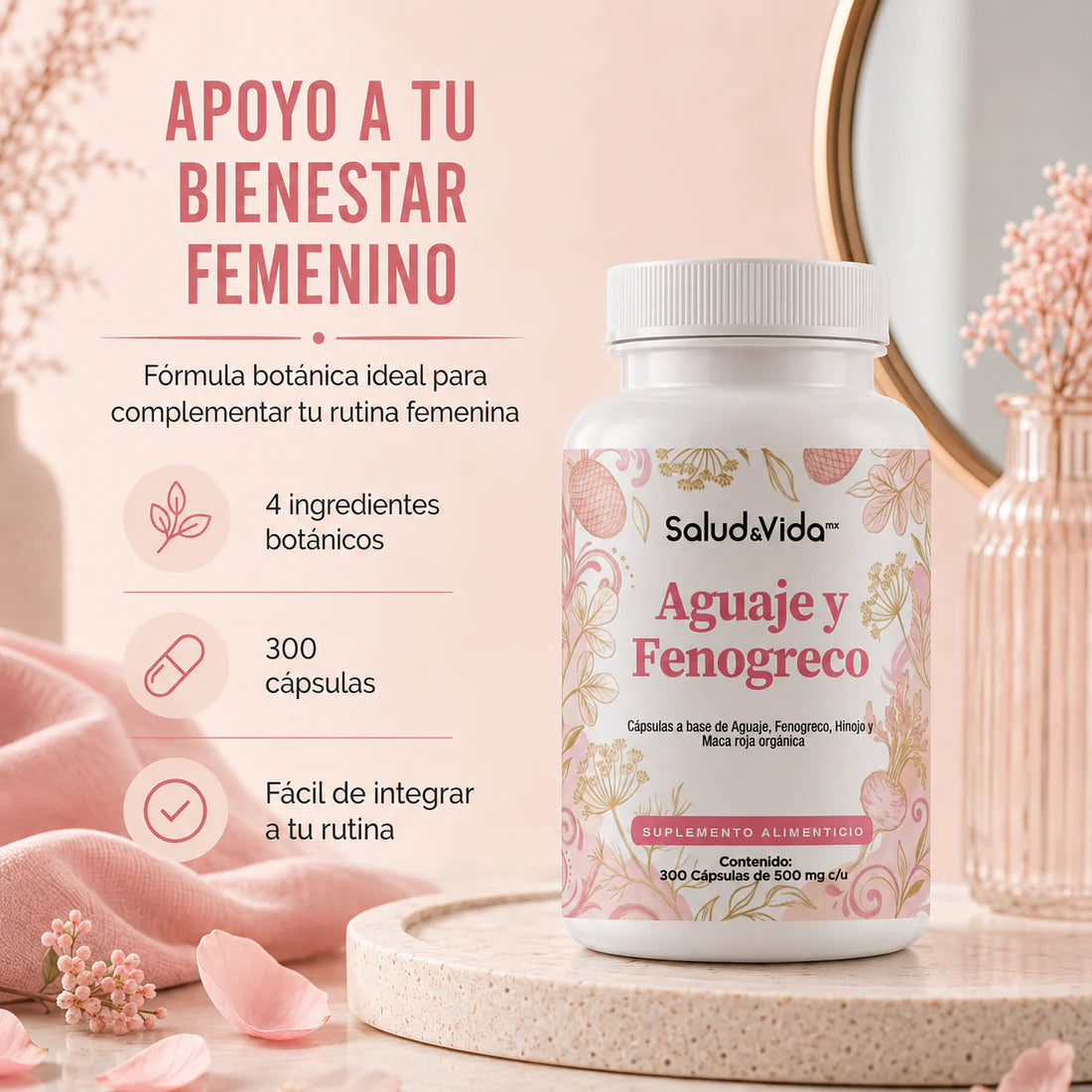 Aguaje Fenogreco Hinojo 300 caps