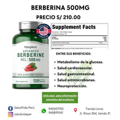 Berberina 500 mg | 120 cápsulas (copia)