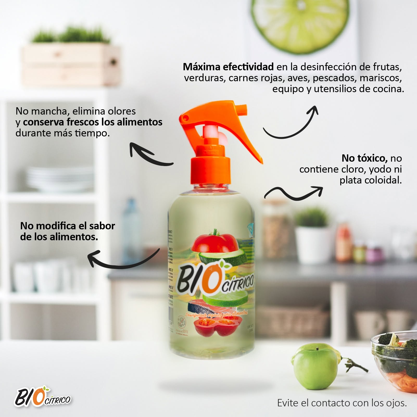 Desinfectante de Alimentos Biocítrico 250 ml